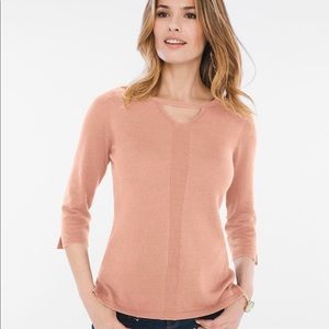 Chico’s Keyhole Sweater Blouse - NWT